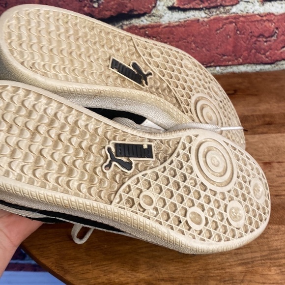 Puma Liga Suede Black & White Leather Sneakers Size 7.5 - Picture 11 of 14